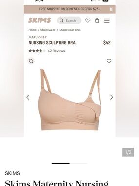 SKIMS Maternity Sculpting Nursing Bra
